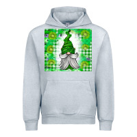 Heather Grey St. Patricks Day Gnome Urban Hoodie - CowhideDigitalArt