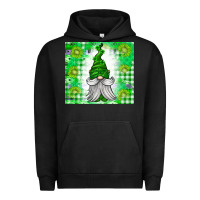 Pigment Black St. Patricks Day Gnome Urban Hoodie - CowhideDigitalArt