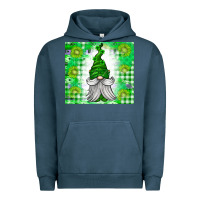 Pigment Midnight Navy St. Patricks Day Gnome Urban Hoodie - CowhideDigitalArt