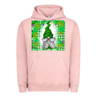 Pigment Salmon St. Patricks Day Gnome Urban Hoodie - CowhideDigitalArt