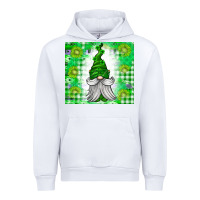 White St. Patricks Day Gnome Urban Hoodie - CowhideDigitalArt