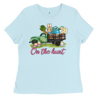 Baby Blue easter on the hunt Ladies Tee - AdoDesignShop