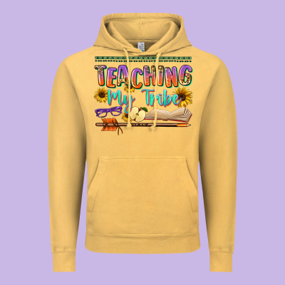 Teaching My Tribe Vintage Hoodie Designed By Nancycooperartshop