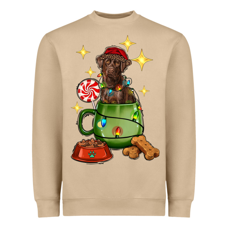 Christmas Coffee Cup With Labrador Heavyweight Sweatshirt by RanaPortraitStore | Teevron