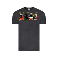 Vintage Black christmas cats Vintage Tee - MaliasSmallBusiness