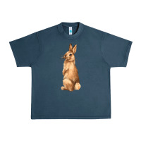 Midnight Navy Bunny Urban Heavy Tee - NancyCooperArtShop
