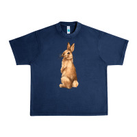Navy Bunny Urban Heavy Tee - NancyCooperArtShop