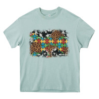 Arona autism awareness leopard cowhide background Heavy Core Tee - Artiststas