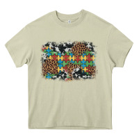 Mossy autism awareness leopard cowhide background Heavy Core Tee - Artiststas