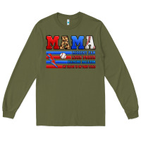 Army Green baseball mama Long Sleeve Tee - Artiststas