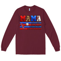 Burgundy baseball mama Long Sleeve Tee - Artiststas