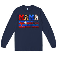 Navy baseball mama Long Sleeve Tee - Artiststas