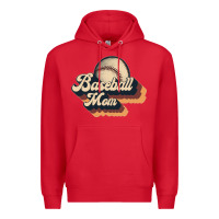 Red baseball mom Premium Hoodie - JahusDesignShop
