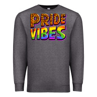 Charcoal Heather pride vibes Premium Sweatshirt - OliviaCreatesArt