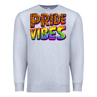 Heather Grey pride vibes Premium Sweatshirt - OliviaCreatesArt