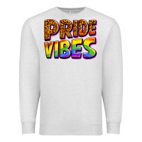 Oatmeal Heather pride vibes Premium Sweatshirt - OliviaCreatesArt
