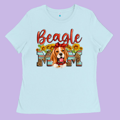 Beagle Mom Ladies Tee Designed By Artiststas