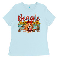 Baby Blue beagle mom Ladies Tee - Artiststas