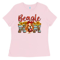 Bubblegum Pink beagle mom Ladies Tee - Artiststas