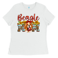 White beagle mom Ladies Tee - Artiststas