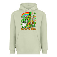 Matcha St. Patrick's My 1st St. Patrick's Day Heavyweight Hoodie - OliviaCreatesArt