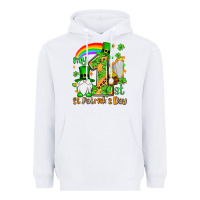 White St. Patrick's My 1st St. Patrick's Day Heavyweight Hoodie - OliviaCreatesArt