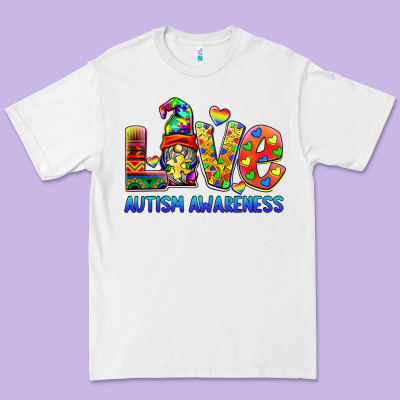 Autism Awareness Love Premium Tee Designed By Barkaloodesign