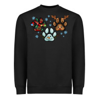 Black Christmas paws Heavyweight Sweatshirt - RanaPortraitStore