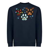Navy Christmas paws Heavyweight Sweatshirt - RanaPortraitStore