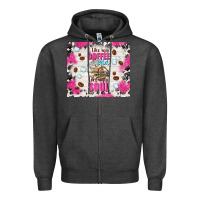 Charcoal Heather i like my coffee cold like my soul Zipper Hoodie - TumblerDesignByShophia