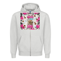 Dove Grey i like my coffee cold like my soul Zipper Hoodie - TumblerDesignByShophia