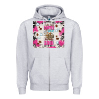 Heather Grey i like my coffee cold like my soul Zipper Hoodie - TumblerDesignByShophia