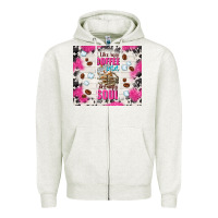 Oatmeal Heather i like my coffee cold like my soul Zipper Hoodie - TumblerDesignByShophia