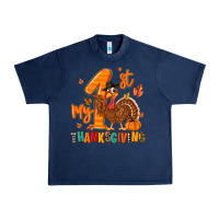 Navy my first thanksgiving Urban Heavy Tee - MaliasSmallBusiness