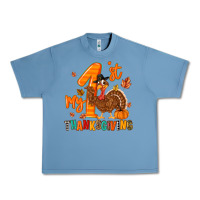Pebble Blue my first thanksgiving Urban Heavy Tee - MaliasSmallBusiness