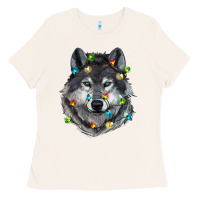 Bone Christmas with wolf Ladies Tee - RanaPortraitStore