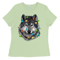 Matcha Christmas with wolf Ladies Tee - RanaPortraitStore