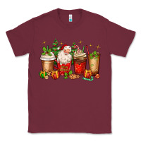 Burgundy Christmas Santa coffee cups Classic Tee - MaliasSmallBusiness