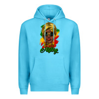 Ocean Blue I am Black History Premium Hoodie - HowdyJamesFarm
