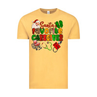 Vintage Mustard santas favorite caregiver Vintage Tee - MaliasSmallBusiness
