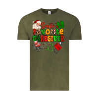 Vintage Olive santas favorite caregiver Vintage Tee - MaliasSmallBusiness