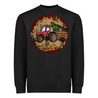 Black Christmas Tractor Heavyweight Sweatshirt - RanaPortraitStore