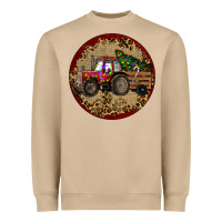 Mushroom Christmas Tractor Heavyweight Sweatshirt - RanaPortraitStore