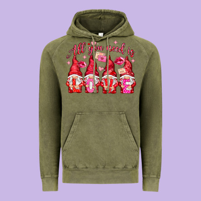 All You Need Is Love Vintage Hoodie Designed By Nancycooperartshop