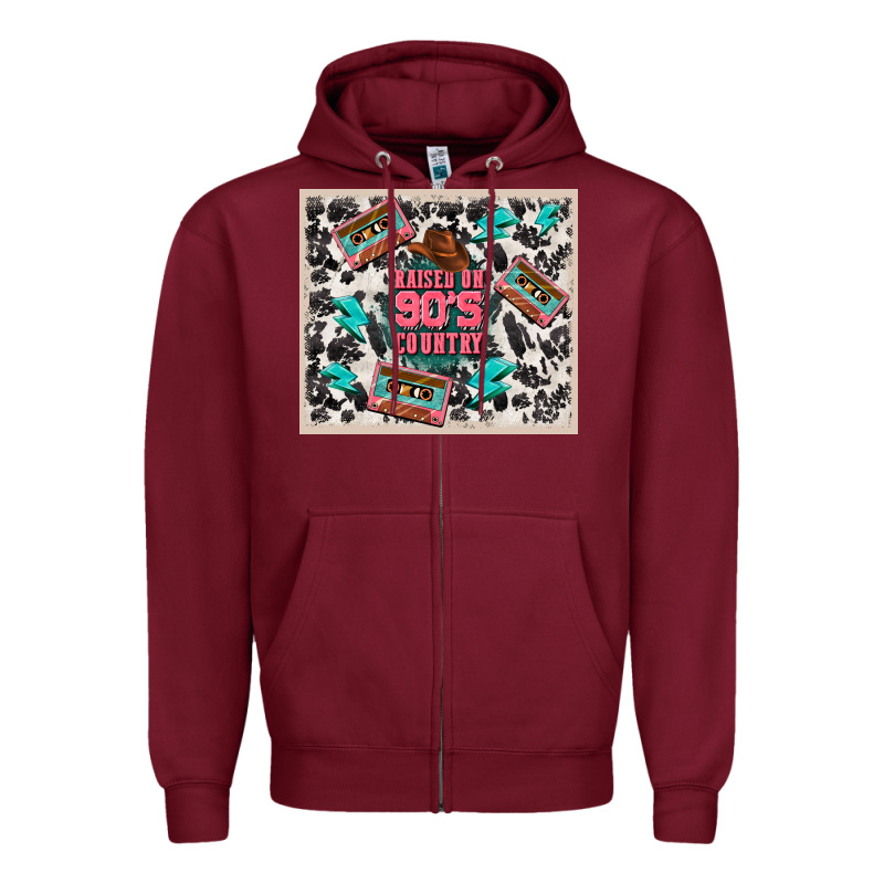 Raised 90's Country Zipper Hoodie by TumblerDesignByShophia | Teevron