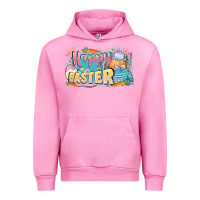 Fuchsia Pink Happy Easter Urban Hoodie - LillyAllenDesigns