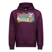 Mauve Wine Happy Easter Urban Hoodie - LillyAllenDesigns