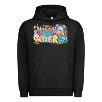 Pigment Black Happy Easter Urban Hoodie - LillyAllenDesigns