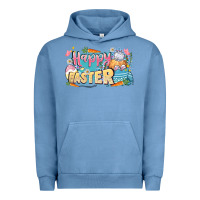 Pigment Pebble Blue Happy Easter Urban Hoodie - LillyAllenDesigns