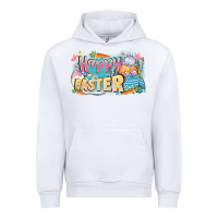 White Happy Easter Urban Hoodie - LillyAllenDesigns